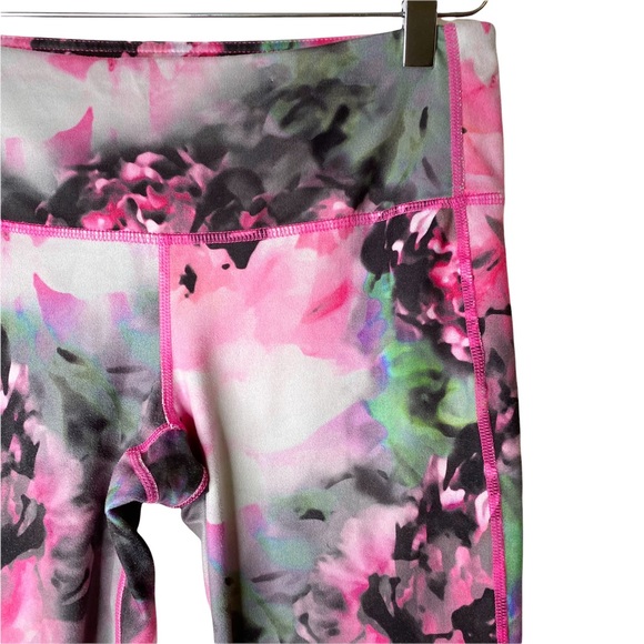 ATHLETA Chaturanga Bloom Floral Rose Leggings Pink Grey Small - Picture 7 of 15